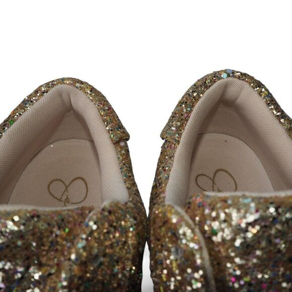 Jessica Simpson Silesta 4 Glitter Embellished Casual Sneakers Gold Women's 7.5M - Picture 12 of 12